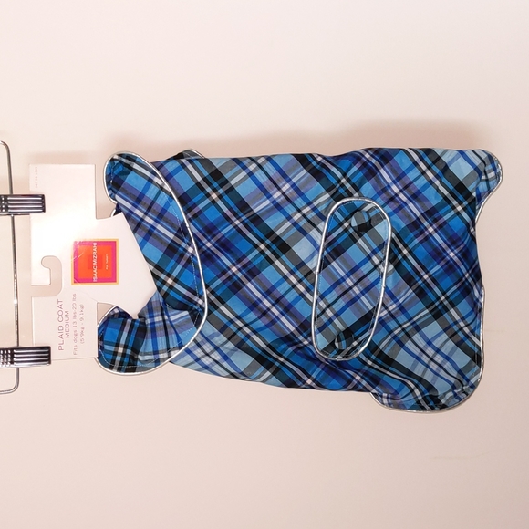 Isaac Mizrahi Other - Isaac Mizrahi For Target Medium Blue Plaid Dog Coat Jacket New